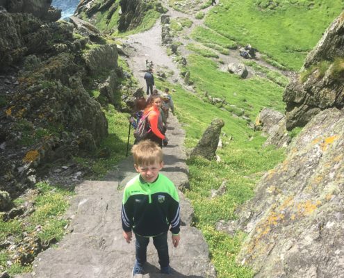 Climbing 640 steps of Skelligs 