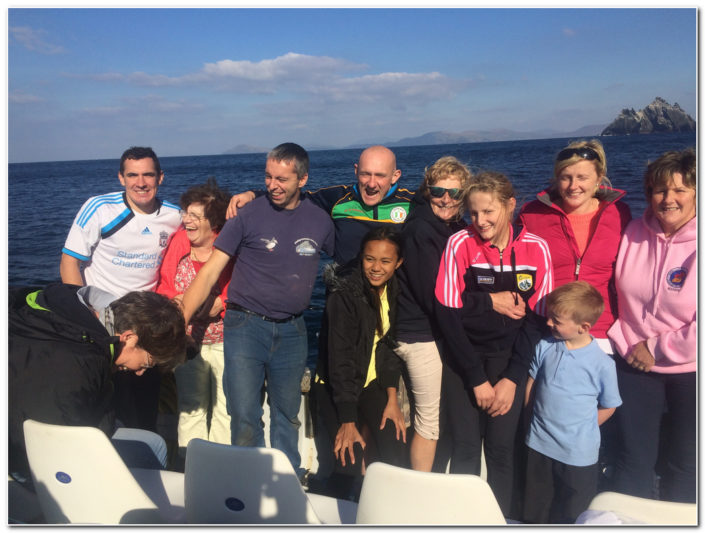 happy customers on skellig michael cruises Marber Theres II