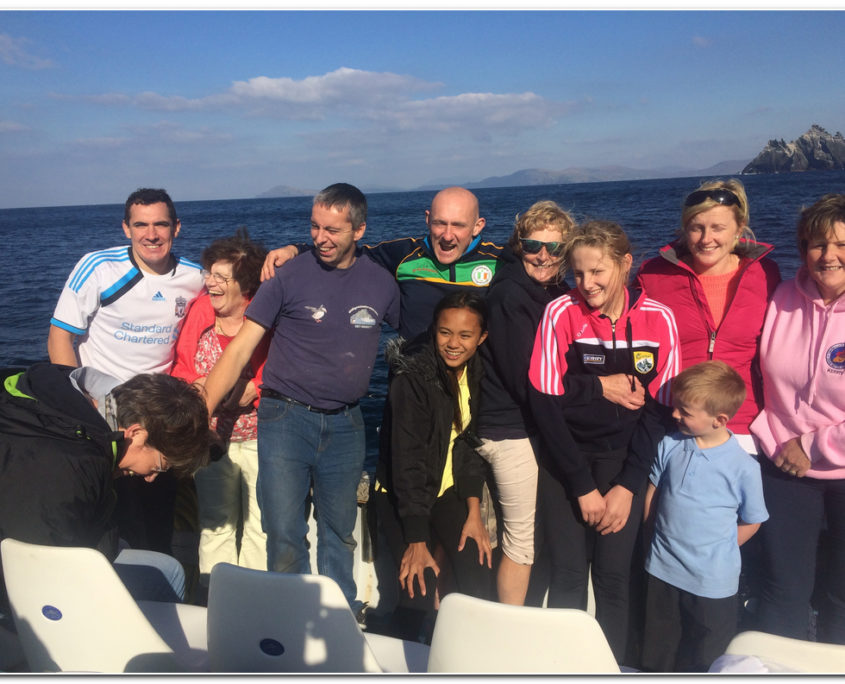 happy customers on skellig michael cruises Marber Theres II