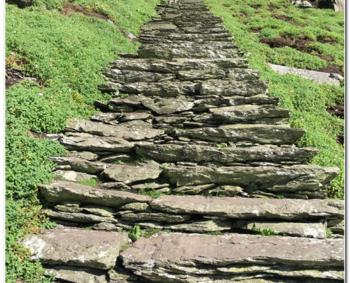 view of the 640 steps on skelligs