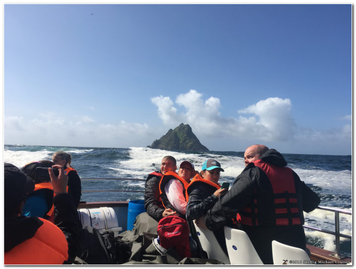 Ouer customers enjoying their eco cruise rond the Skellig Islands
