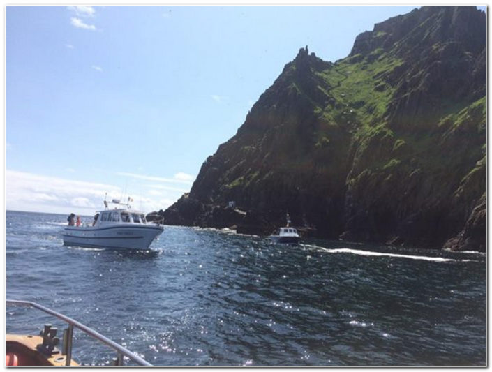busy day at skellig rock